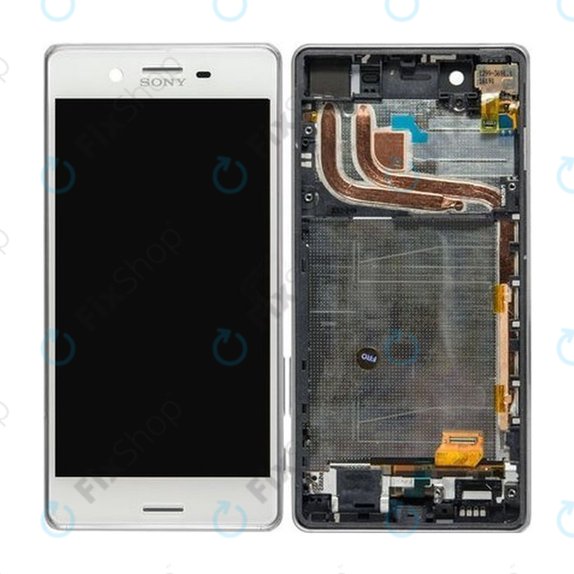 Sony Xperia X Performance F8131, F8132 - LCD Kijelző + Érintőüveg + Keret (White) - 1302-3675 Genuine Service Pack
