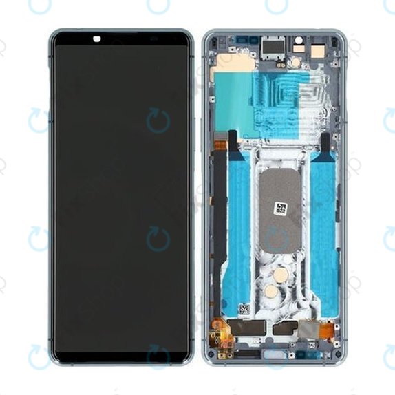 Sony Xperia 5 II - LCD Kijelző + Érintőüveg + Keret (Grey) - A5024933A Genuine Service Pack