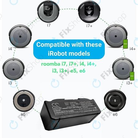 iRobot Roomba e-series, i-series - Akkumulátor ABL-D1, 4624864, ABL-D2 Li-Ion 14.4V 6800mAh HQ