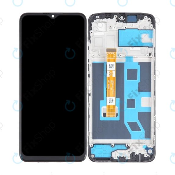 Oppo A17 - LCD Kijelző + Érintőüveg + Keret (Midnight Black) TFT