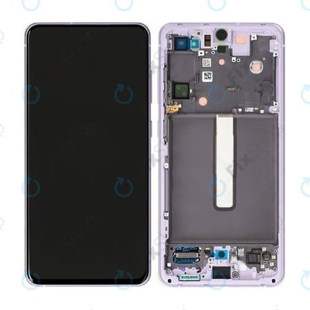 Samsung Galaxy S21 FE G990B - LCD Kijelző + Érintőüveg + Keret (Violet) - GH82-26414D, GH82-26420D, GH82-26590D Genuine Service Pack