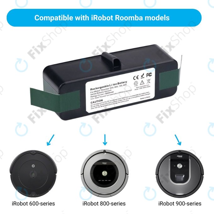 iRobot Roomba 600, 800, 900-series - Akkumulátor 4502233, 4374392, 2130LI Li-Ion 14.8V 5800mAh