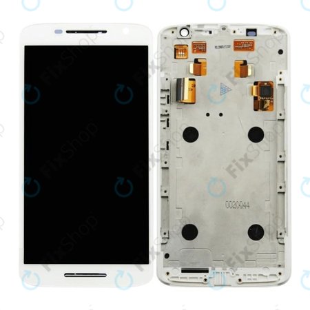 Motorola Moto X Play XT1562 - LCD Kijelző + Érintőüveg + Keret (White) TFT
