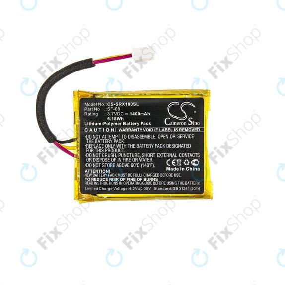 Akkumulátor Sony SRS-XB10, SRS-XB12, WH-L600, 1400mAh, Li-Pol, 3.7V, SF-08, HQ