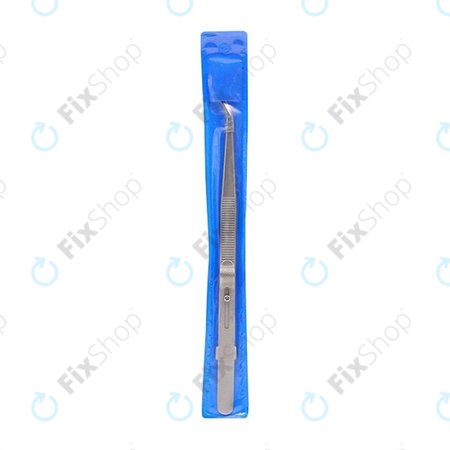 Professional Stainless Steel Tweezer with Curved Tip (162mm)