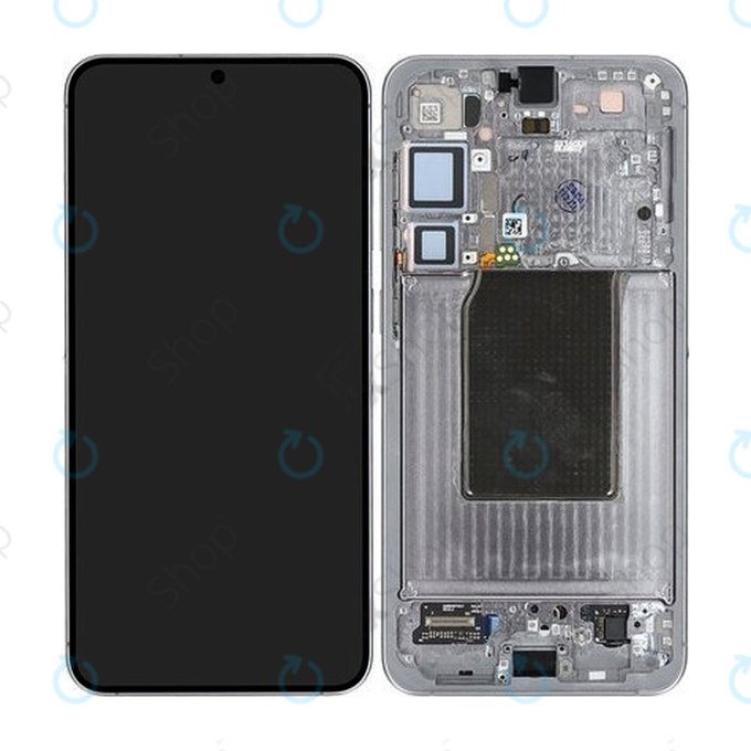 Samsung Galaxy S25 Plus - LCD Kijelző + Érintőüveg + Keret (Silver Shadow) - GH82-36368A Genuine Service Pack