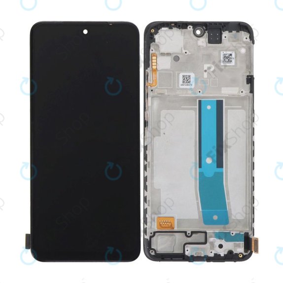Xiaomi Redmi Note 12S - LCD Kijelző + Érintőüveg + Keret (Onyx Black) TFT