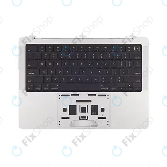 Felső billentyűzetkeret MacBook Pro 14", A2918 (Late 2023, US billentyűzettel és akkumulátorral, Silver, 661-35709, Genuine Apple