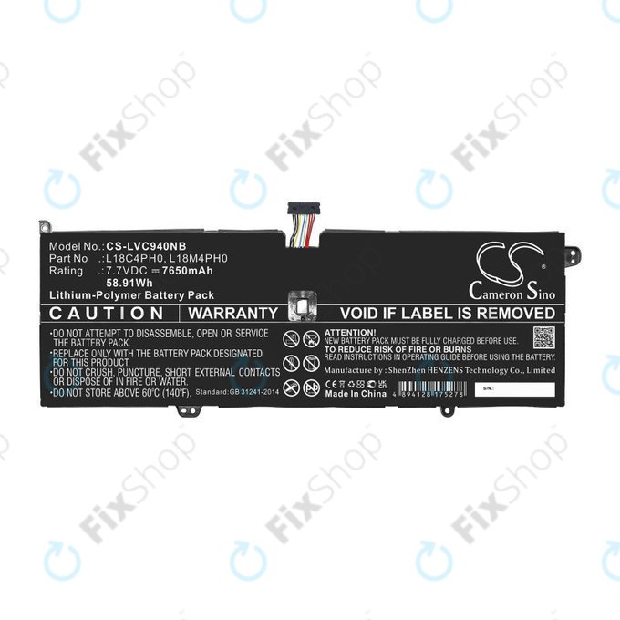Akkumulátor Lenovo Yoga C940, 7650mAh, Li-Pol, 7.7V, L18C4PH0, HQ
