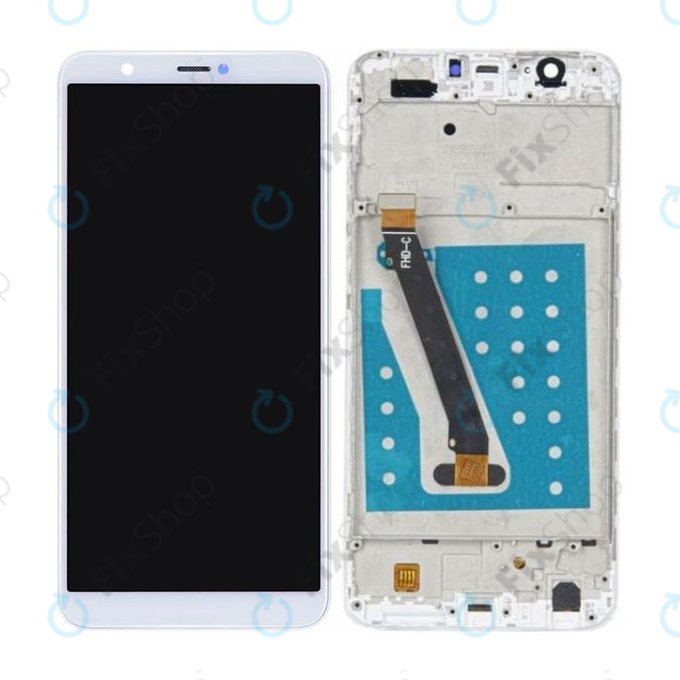 Huawei P Smart - LCD Kijelző + Érintőüveg + Keret (White) TFT