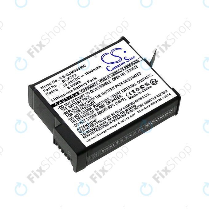 Akkumulátor DJI Osmo Action 3, Action 4, 1800mAh, Li-Ion, 3.85V, BCX202, HQ