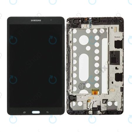 Samsung Galaxy Tab 4 Pro 8.4 T320 - LCD Kijelző + Érintőüveg + Keret (Black) - GH97-15556B Genuine Service Pack