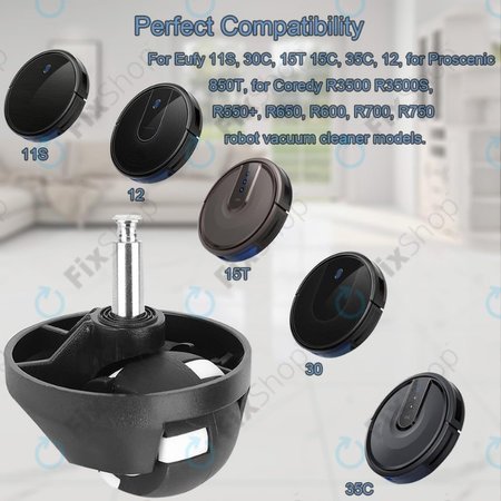 Eufy Robovac-series - Első Kerék (Fekete)