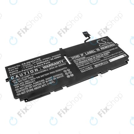 Akkumulátor Dell XPS 13 9300, 9380, 9310, 6500mAh, Li-Pol, 7.6V, 2XXFW, HQ