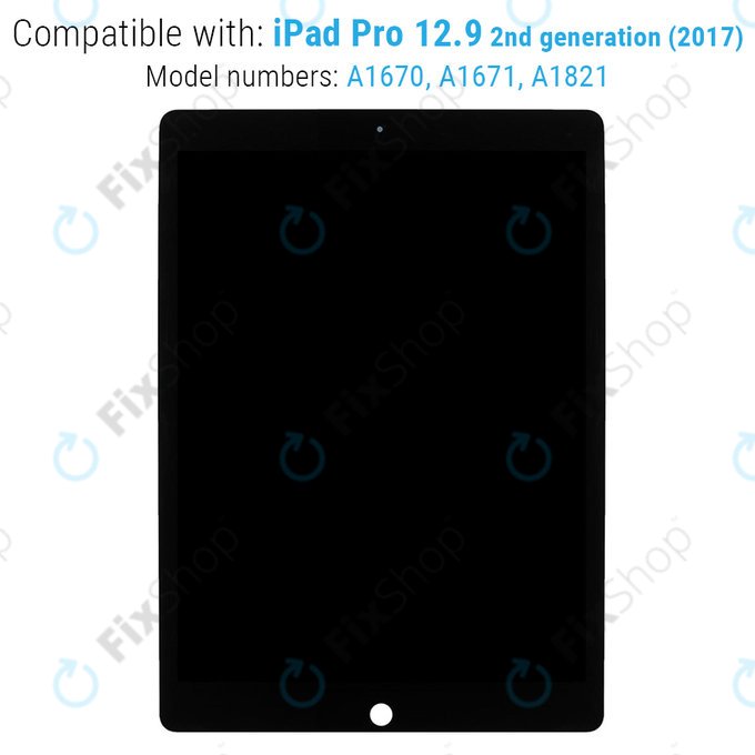 Apple iPad Pro 12.9 (2nd Gen 2017) - LCD Kijelző + Érintőüveg + IC Board (Black) Refurbished