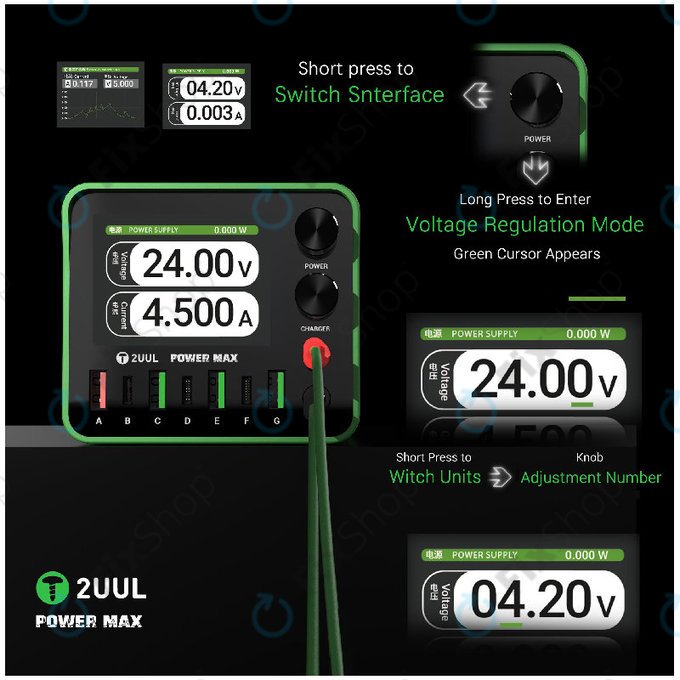 200W-os többportos töltőállomás, 2UUL PC01