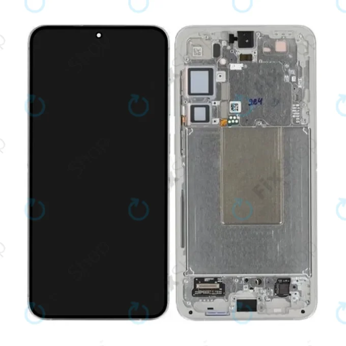 Samsung Galaxy S24 Plus S926B - LCD Kijelző + Érintőüveg + Keret (Marble Grey) - GH82-33410B Genuine Service Pack