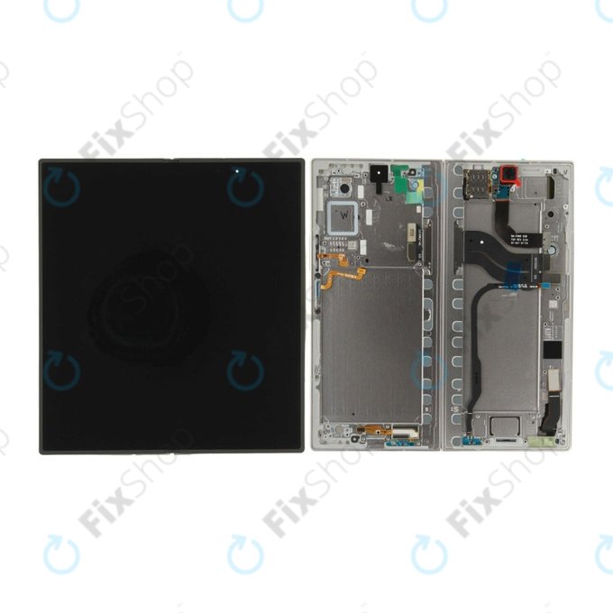 Samsung Galaxy Z Fold 7 F966B - LCD Kijelző + Érintőüveg + Keret (Silver Shadow) OLED