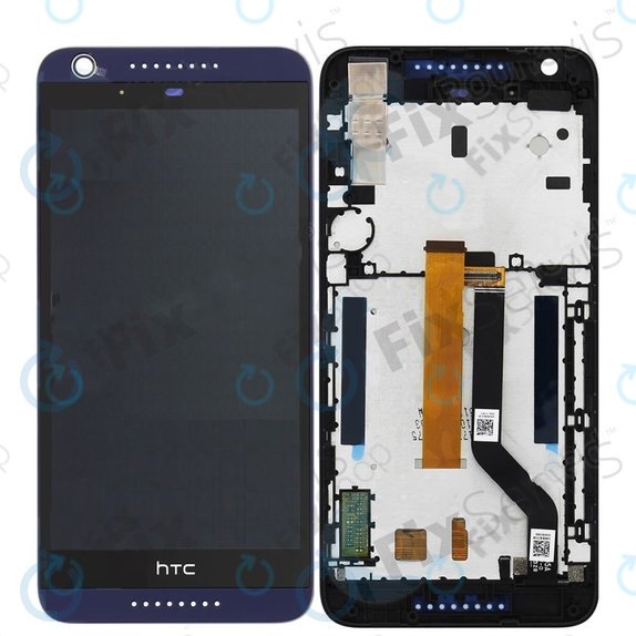 HTC Desire 626G Dual SIM - LCD Kijelző + Érintőüveg + Keret (Navy Blue) TFT