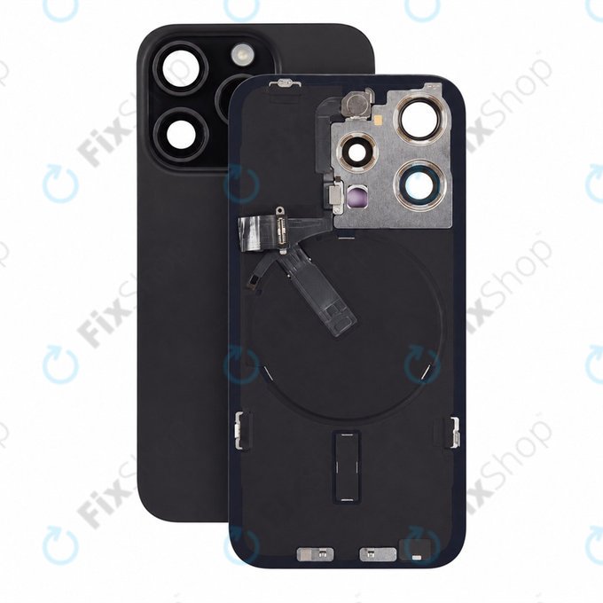 Hátsó ház üveg iPhone 15 Pro készülékhez, Black Titanium, Pulled A