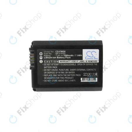 Sony Alpha-series, DLSR-series, ILCE-series, NEX-series, SLT-series - Akkumulátor NP-FW50 Li-Ion 1080mAh HQ
