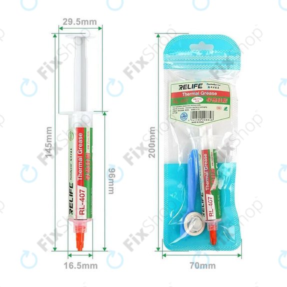 Szilikon hővezető paszta Relife RL-407, 6 W/mK, 20g, rózsaszín