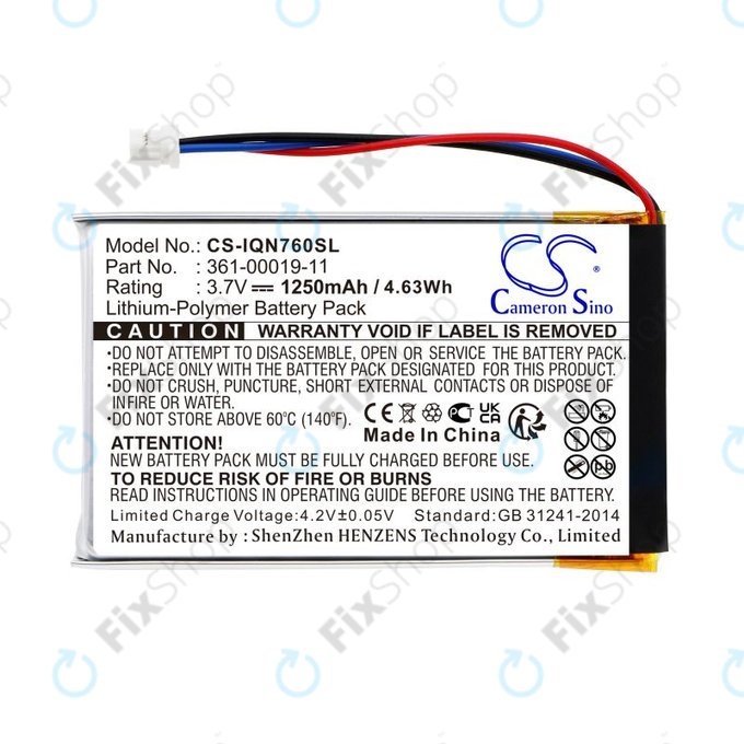 Akkumulátor Garmin Nüvi 700, 710, 760, 765, Nuvi 3590, 1250mAh, Li-Pol, 3.7V, 361-00019-11, HQ