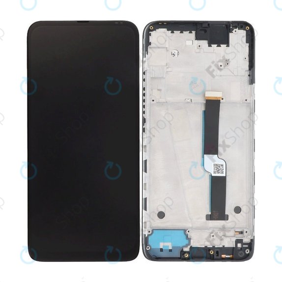 Motorola One Fusion Plus - LCD Kijelző + Érintőüveg + Keret (Black) TFT