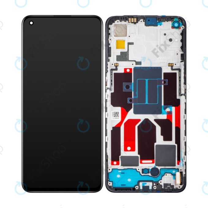 Realme GT Master 5G - LCD Kijelző + Érintőüveg + Keret (Black) - 4908139 Genuine Service Pack