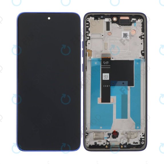 Motorola Edge 50 Neo - LCD Kijelző + Érintőüveg + Keret (Nautical Blue) OLED