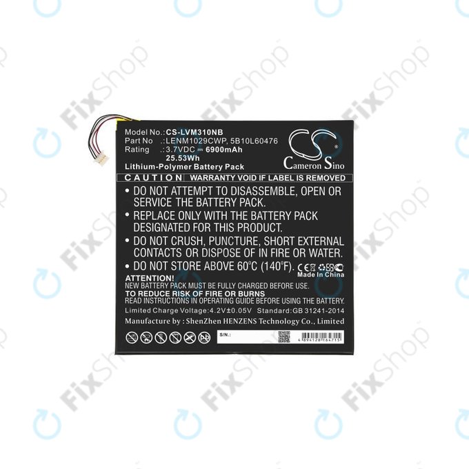 Akkumulátor Lenovo Miix 300, Miix 310, 6900mAh, Li-Pol, 3.7V, LENM1029CWP, HQ