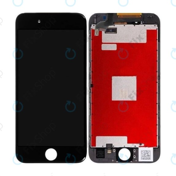 Kijelző In-Cell iPhone 6S, Black, Érintőüveg kerettel, FixPremium