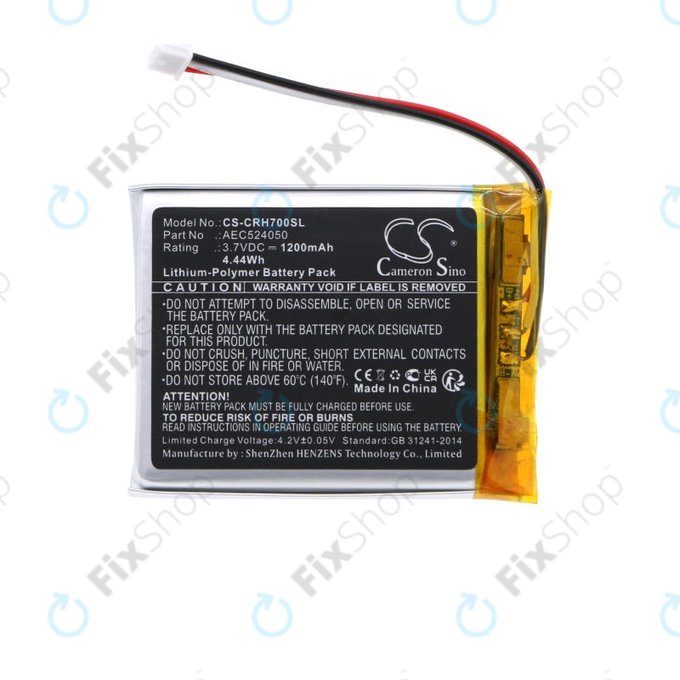 Akkumulátor Corsair HS75 XB, HS70 SE Void Pro RGB, HS70SE, 1200mAh, Li-Pol, 3.7V, AEC524050, HQ