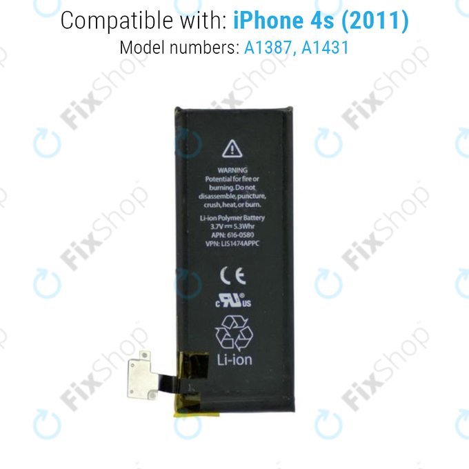 Apple iPhone 4S - Akkumulátor 1430mAh