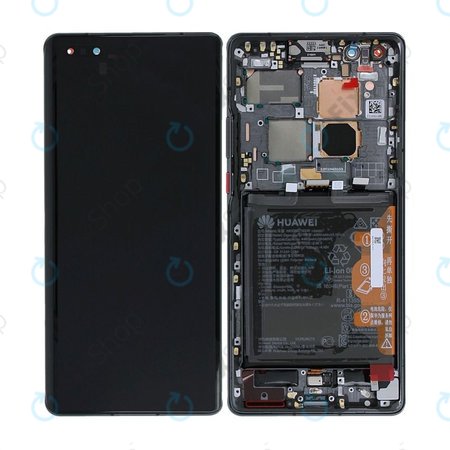 Huawei Mate 40 Pro NOH-NX9 - LCD Kijelző + Érintőüveg + Keret + Akkumulátor (Black) - 02353YMT Genuine Service Pack