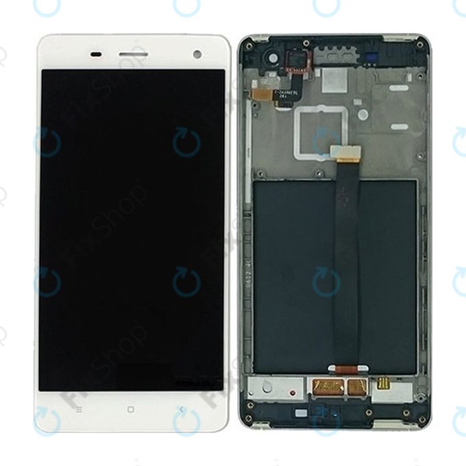 Xiaomi Mi 4 - LCD Kijelző + Érintőüveg + Keret (White) TFT