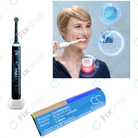 Akkumulátor Oral-B Genius X, Smart 6000, Philips Diamondclean, Easyclean, 800mAh, Li-Ion, 3.7V, 4235 010 13068, HQ