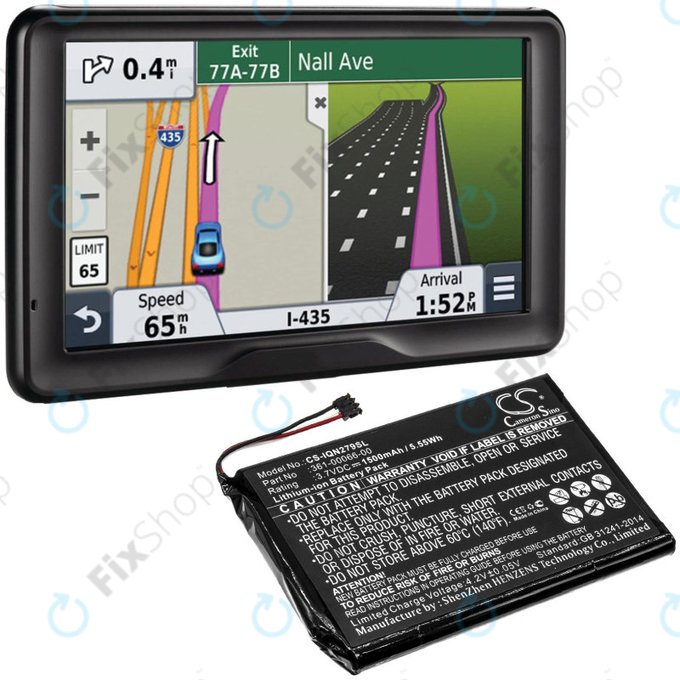 Akkumulátor Garmin Nüvi 2757, 1500mAh, Li-Ion, 3.7V, 361-00066-00, HQ