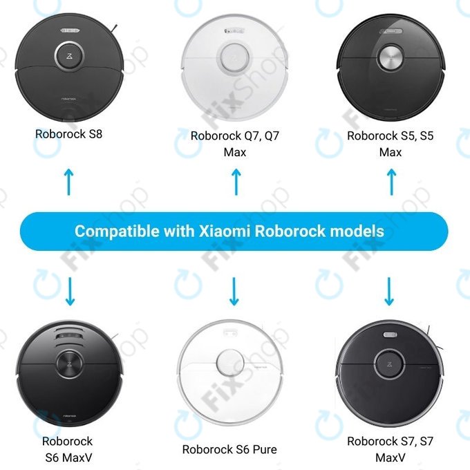 Xiaomi Roborock S5, S5 Max, S6 Pure, S6 MaxV, S7, S7 MaxV, S8, Q7, Q7 Max - Töltő Dokkoló (Fekete)
