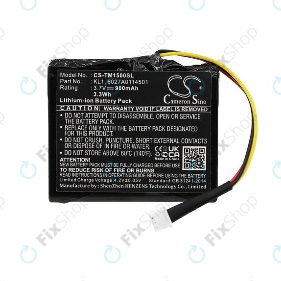 Akkumulátor TomTom Via 1405, 900mAh, Li-Ion, 3.7V, 6027A0114501, HQ