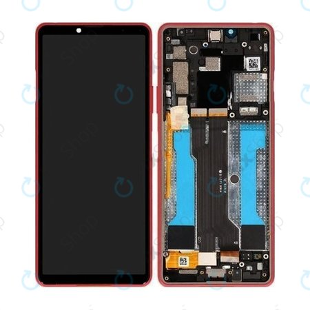 Sony Xperia 10 III - LCD Kijelző + Érintőüveg + Keret (Pink) - A5034095A Genuine Service Pack
