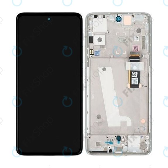 Motorola Edge 30 XT2203 - LCD Kijelző + Érintőüveg + Keret (Supermoon Silver) - 5D68C20586 Genuine Service Pack