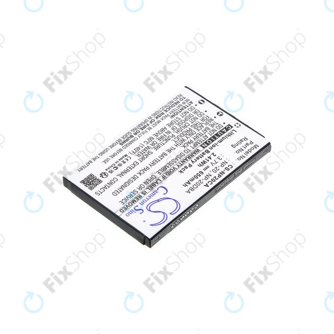 Akkumulátor Casio Exilim Card Ex-S880, 650mAh, Li-Ion, 3.7V, NP-20, HQ