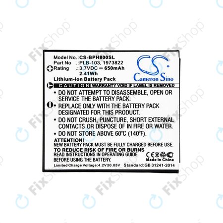 Akkumulátor Bang & Olufsen Beoplay H7, H8, H9, 650mAh, Li-Ion, 3.7V, PLB-103, HQ