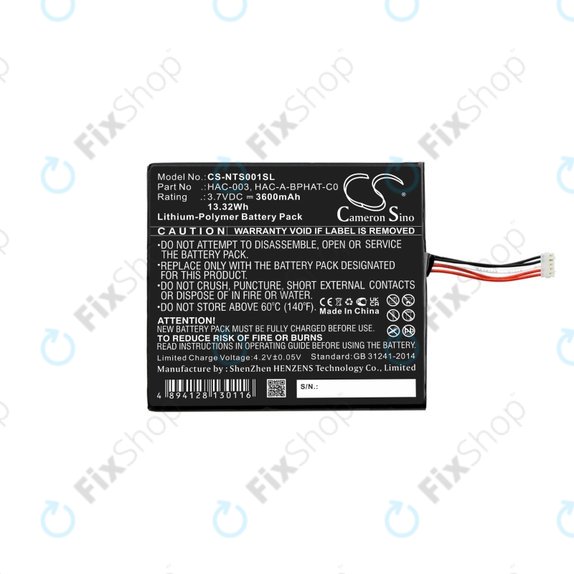 Nintendo Switch - Akkumulátor HAC-003 3600mAh HQ