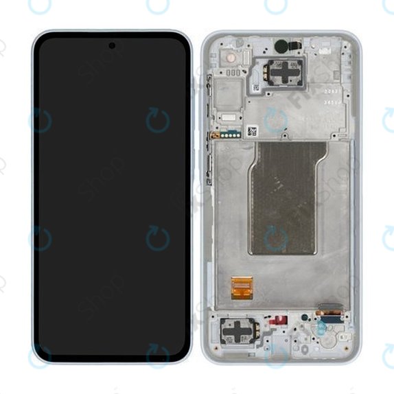 Samsung Galaxy A35 A356B - LCD Kijelző + Érintőüveg + Keret (Awesome Iceblue) TFT
