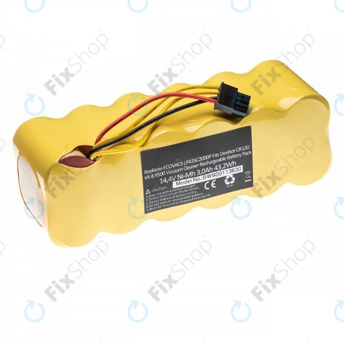 Ecovacs Deebot CR120, KK-8, X500 - Akkumulátor LP43SC2000P Ni-MH 14.4V 3000mAh