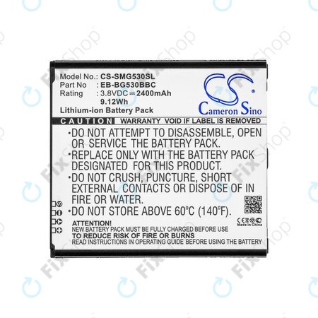 Akkumulátor Samsung Galaxy J3, 2400mAh, Li-Ion, 3.8V, EB-BG530BBC, HQ