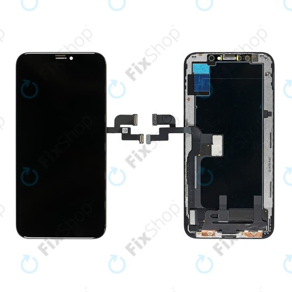 Kijelző In-Cell iPhone XS, Érintőüveg kerettel, FixPremium
