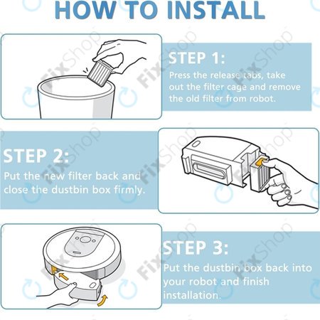 iRobot Roomba e-series, i-series, j-series - HEPA Porszűrő (3db)